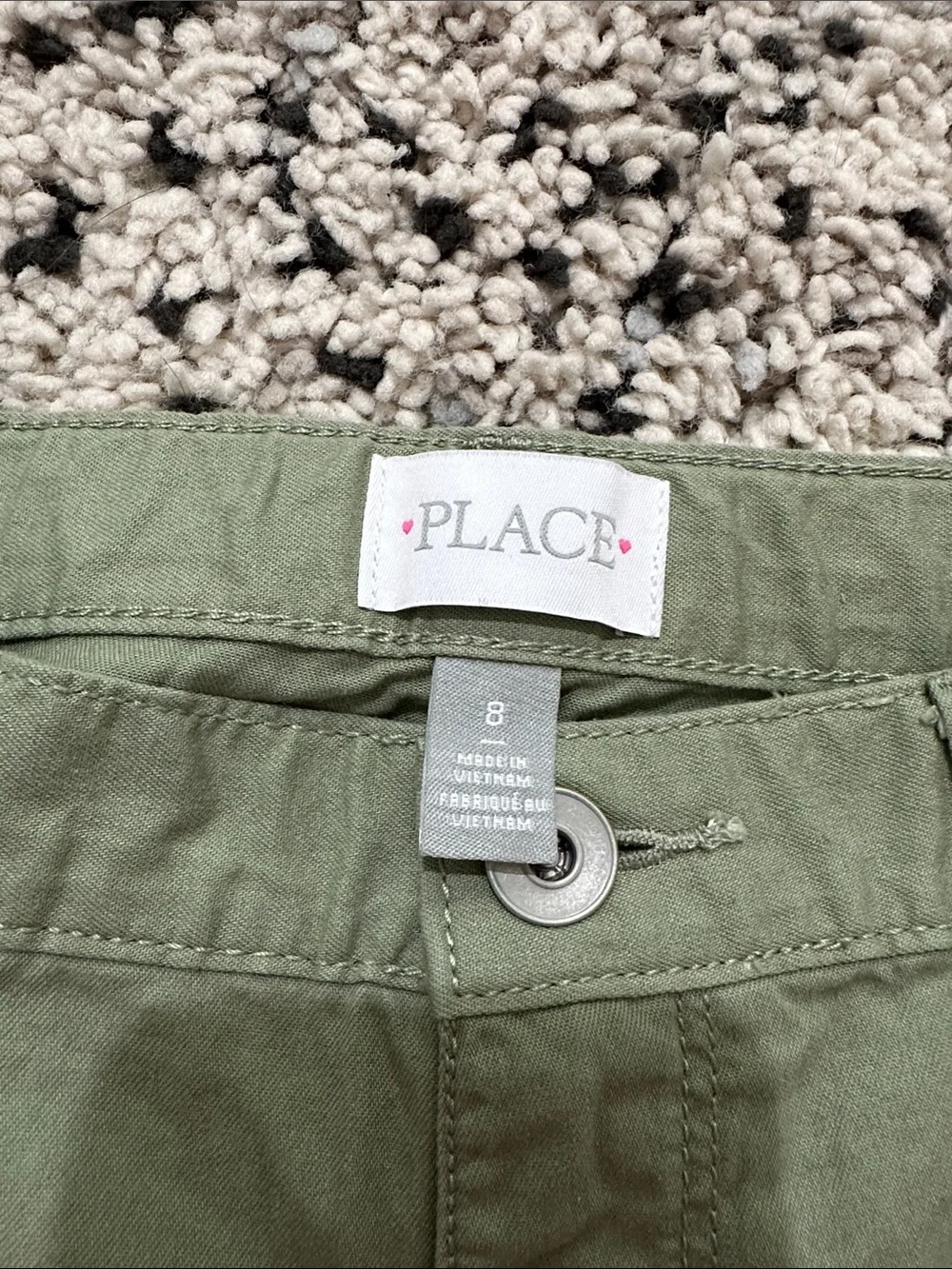 The Children's Place Olive Utility Roll-Cuff Shorts